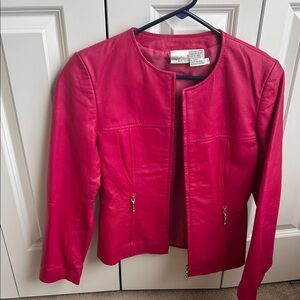 Newport News Fuchsia Leather Jacket